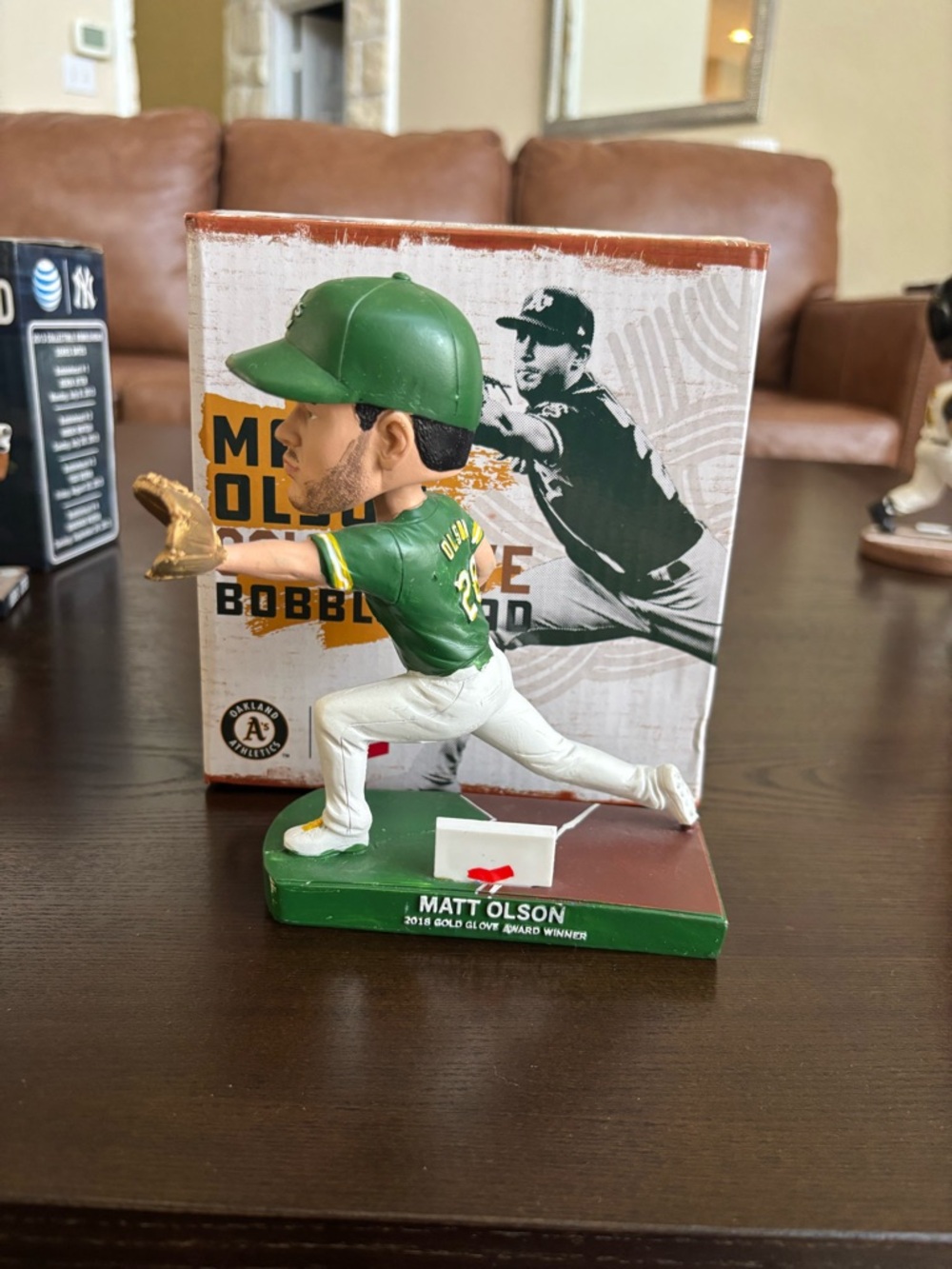 Matt Olson Gold Glove Bobblehead Oakland Athletics SGA 6/22/19 MLB Collectible